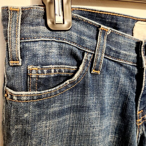 Current Elliott | Women's Blue Distressed Skinny Jeans (Size 25) - Picture 5 of 12